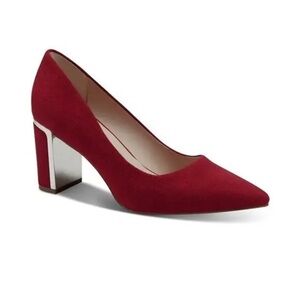 Alfani Women’s Jensonn Leather Pointed Toe dress heels